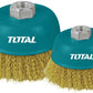 Total Wire Cup Brushes With Nut, weld seams, derusting, grinding, finishing, polishing and bigger surface treatment of metals, cast steel,non-ferrous metals, steel ,soft wood and hand wood materials. Suitable for angle grinders TTL0015 mega