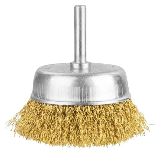 Total Wire Cup Brushes With Nut, weld seams, derusting, grinding, finishing, polishing and bigger surface treatment of metals, cast steel,non-ferrous metals, steel ,soft wood and hand wood materials. Suitable for angle grinders TTL0015 mega