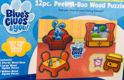GTBW  Peek A Boo Wood Puzzle 12 pieces Blues Clues: Size 11.81