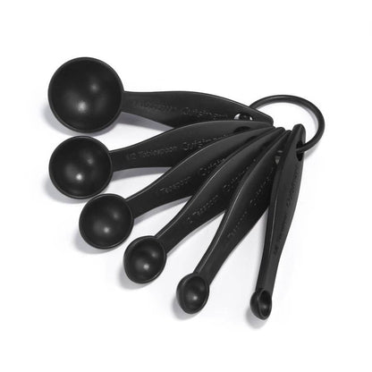 Cuisinart Measuring Spoons (Set of 6) comes in 1, 1/2, 1/4, 1/8 teaspoon and 1, 1/2 tablespoon sizes and are kept neatly together on a storage ring. They have a soft-grip thumb rest and are dishwasher safe for easy clean-up - CU-CTG-00-MP Elegant AccScents