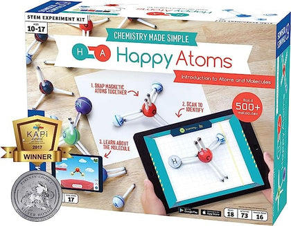 THAMES & KOSMOS Happy Atoms Introductory Set: Build, scan, and identify molecules: the simplest way to learn about atoms, bonding, and chemistry - 585002