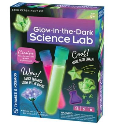 THAMES & KOSMOS  Glow In The Dark Science Lab: onduct fun and illuminating experiments with glowing substances and neon pigments with this exciting (and educational!) science kit - 550033