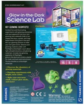 THAMES & KOSMOS  Glow In The Dark Science Lab: onduct fun and illuminating experiments with glowing substances and neon pigments with this exciting (and educational!) science kit - 550033 ebuystt
