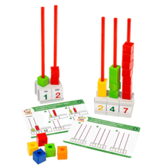 THAMES & KOSMOS  Stacking Block Abacus Math Kit With Activity Cards - 568006