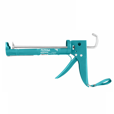 Total 9 inch Caulking Gun with Enamel Steel Body, 18:1 Thrust Ratio, Drip-Free Smooth Hex Rod Cradle. Ideal for Silicone, Acrylic, Latex, Caulk, Sealants, and Adhesives and More from a Cartridge - TTL0103
