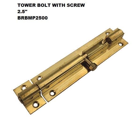 2.5INCHES TOWER BOLT BMP W/SCREW BRBMP2500 – What is the tower bolt? Tower Bolt is a rod-shaped bolt for fastening a door or the like, attached to one side of the door