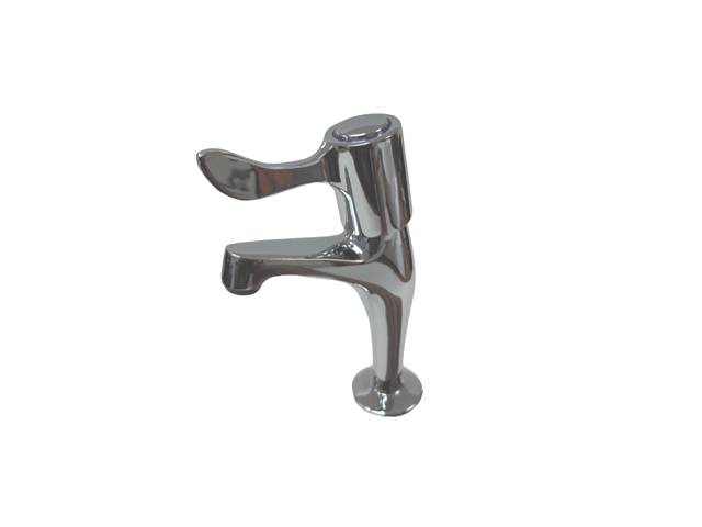 Chrome Basin Tap with High Neck, Quarter Lever Turn, 1/2" - CHIB114 MEGA