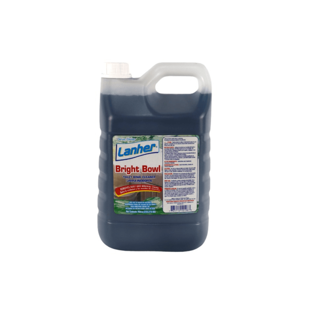Lanher Bright Bowl Toilet Bowl Cleaner 4- Liter. It disinfects and deodorizes, leaving your toilet bowl sparkling clean