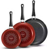 Tramontina 3pk Fry Pans 8,10,12 in are designed and manufactured to withstand the rigors of a professional kitchen, and easily adapt to home and non-commercial use - 401985