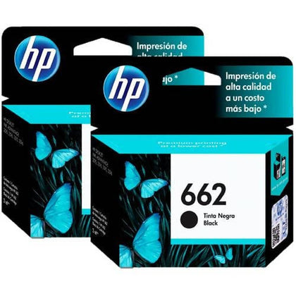 HP Ink 662 Black Cartridge 2 Pack - Home and office users who want the freedom to print all the everyday black text and graphics documents they need at a low cost - Get impressive results for all your print needs. Print easily and affordably - 888662