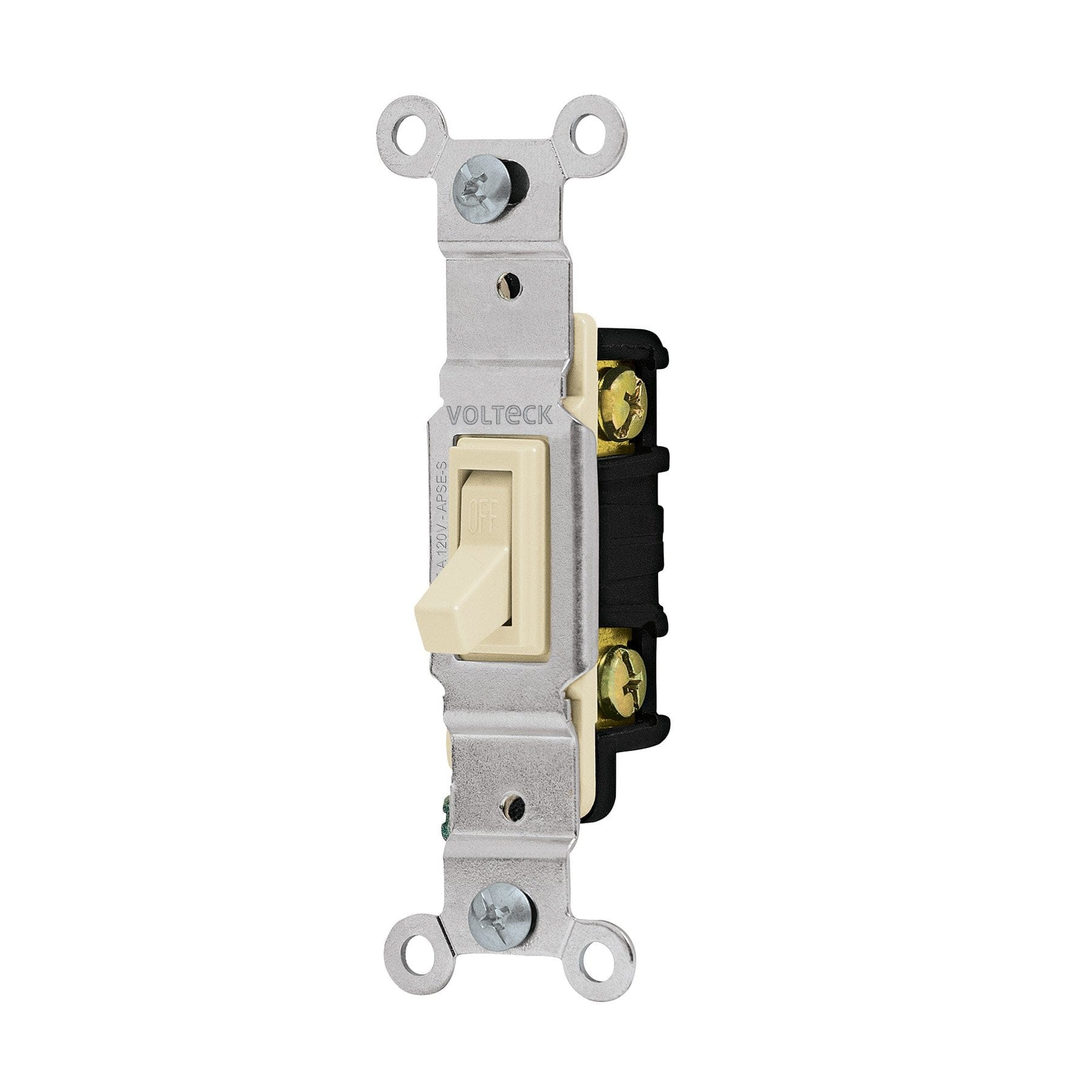 Volteck Vertical Switch (APSE-S) 120V~, 15A. Durable Shutter for a Variety of Electrical Devices - VOLTECH 46000