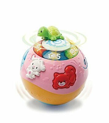 VTECH  Crawl & Learn Bright Lights Ball (Pink): Ball rolls on its own! This sweet baby toy has a built-in motor that moves the ball - 80-184953