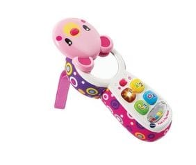 V-TECH  Peek & Play Phone Pink: Have fun pretending to make calls by pressing the buttons and hearing playful songs, phrases and music - 502753 ebuystt