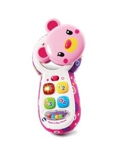 V-TECH  Peek & Play Phone Pink: Have fun pretending to make calls by pressing the buttons and hearing playful songs, phrases and music - 502753 ebuystt