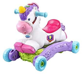 V-TECH  Rock & Ride Unicorn: light up buttons introduces the unicorn itself and colours to your little one and enhance fine motor skill development - 80-192303 ebuystt
