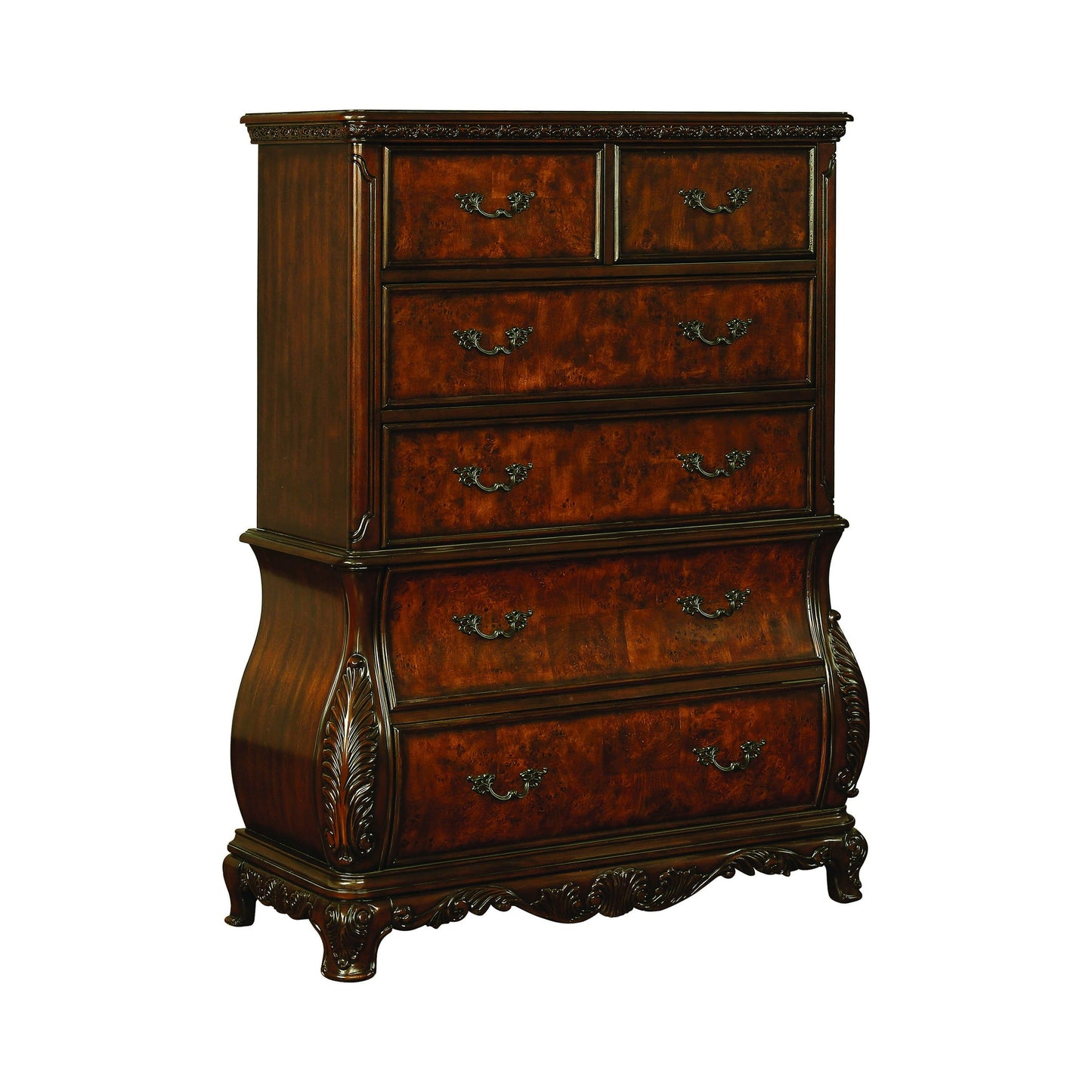 Exeter 6-Drawer Chest (Dark Burl) - 222755 coastmega