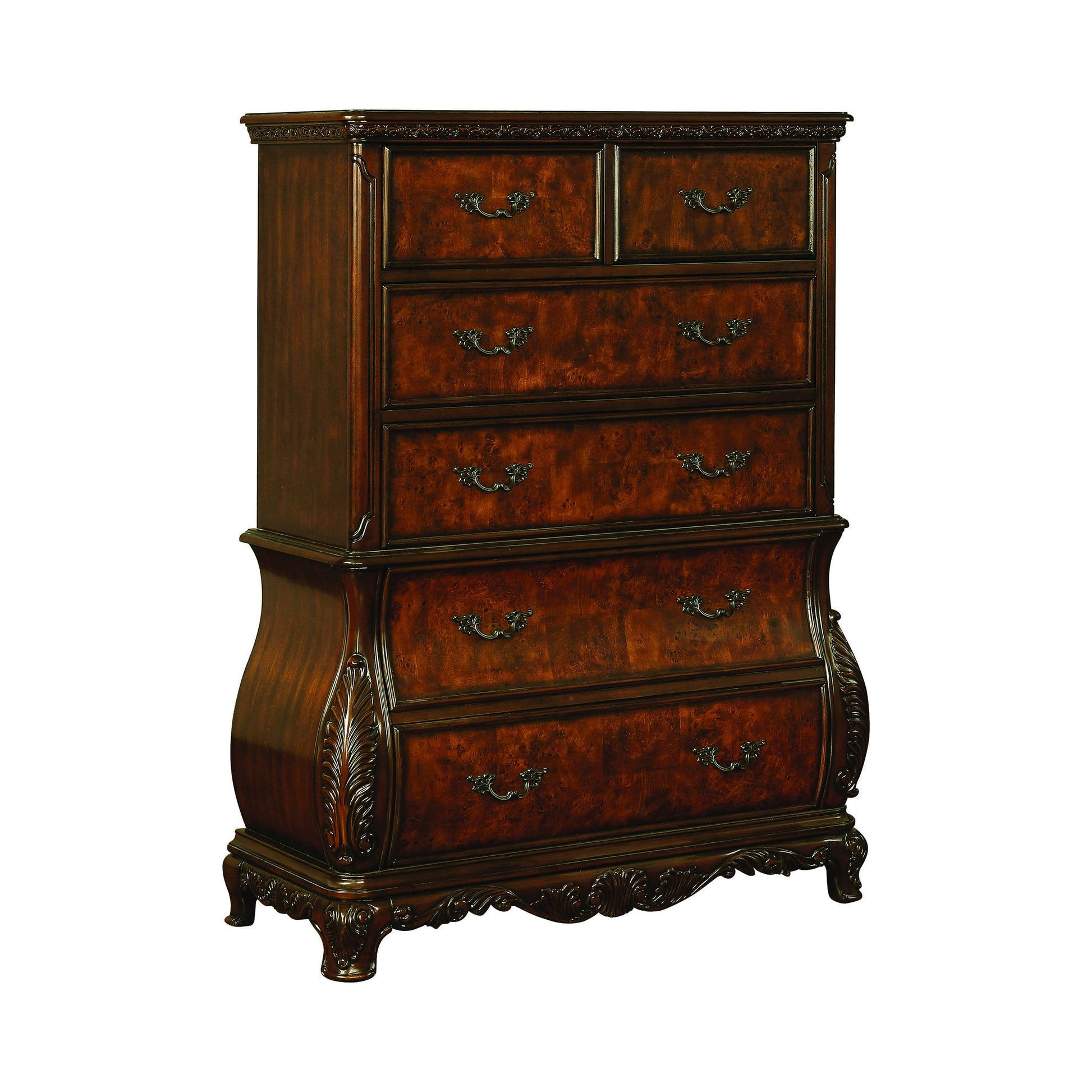 Exeter 6-Drawer Chest (Dark Burl) - 222755 coastmega