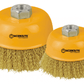 Worksite Wire Cup Brush 100 Millimeter M14, Crimped Wire Cup Brush. For Use With Drill And Angle Grinders. Hex Shank Arbor 4 Inch. Brass Coated. Heavy Duty Cleaning Prior To Welding, Weld Scale And Corrosion Removal, Rust And Paint Removal - WCB075 Worksite Hand Tools
