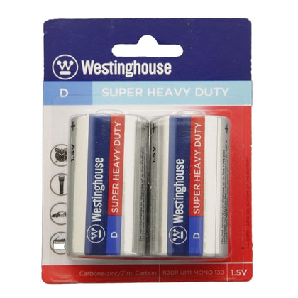 Westinghouse Super Heavy Duty Battery. Durable battery for a wide range of appliances - R20PBP2