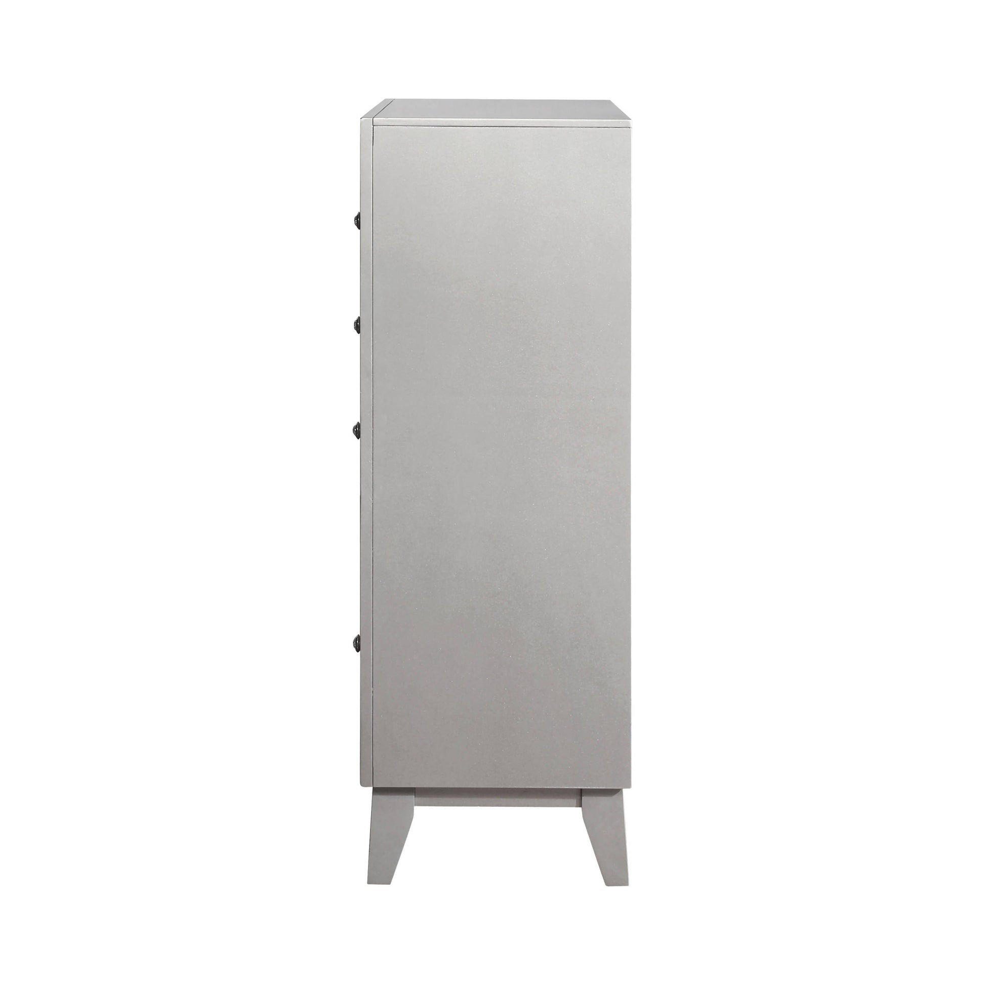 Leighton 5-Drawer Chest Metallic Mercury Collection: This Chest Adds A Touch Of Shimmer To Any Bedroom, Five Large Drawers Offer Plenty Of Convenient Space For Storage. Leighton SKU: 204925 coastmega