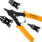 Worksite Pro. 4-in-1 Snap Ring Plier 10-50mm Combination Clip Retaining, Multifunctional, Interchangeable. A plier with replaceable head, easy to use. The perfect choice for any job around the house or at the construction site.-WT1128 Worksite Hand Tools