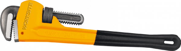 Worksite Pipe Wrench 10 inch 250mm, Dipped Handle, Heavy Duty, Jaw Material made of Drop-forged with high quality carbon steel. Accurately machined jaws and adjustment nut. For Tightening, Removing, WT1161 Worksite Hand Tools