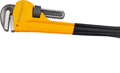 Worksite Pipe Wrench 10 inch 250mm, Dipped Handle, Heavy Duty, Jaw Material made of Drop-forged with high quality carbon steel. Accurately machined jaws and adjustment nut. For Tightening, Removing, WT1161 Worksite Hand Tools