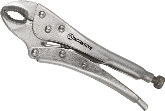 Worksite Vice Grip, Locking Pliers, Straight Jaw, Round Nose with Wire Cutter. Perfect Welding Tool. Ideal for tightening, clamping, twisting and turning. Ganzo Stripper WT1177 Worksite Hand Tools