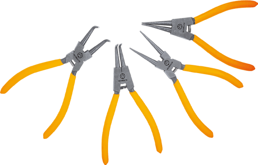 Worksite Circlip Plier set 4pcs, Professional Mechanical Tools Heavy Duty 7-inch Internal/External Circlip Pliers Kit - WT1287 Worksite Hand Tools
