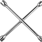 "Worksite 4 Way Lug Wrench, Cross Spanner, Socket Wrench. Portable & Professional Combined Tire Wrench. Remove Car Wheel Lug Nut, High quality carbon steel, special heat treatment, all polished chrome surface- WT2186" Worksite Hand Tools