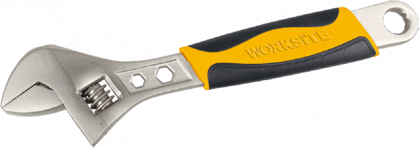 Worksite Adjustable Wrench 8 Inches(200MM), Made of Highly Durable Chrome Vanadium Steel,  Heat Treated Steel for Added Durability Rust-Resistant Finish for Protection Against the Harshest Weather Elements -WT2510 Worksite Hand Tools