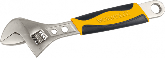 Worksite Adjustable Wrench 8 Inches(200MM), Made of Highly Durable Chrome Vanadium Steel,  Heat Treated Steel for Added Durability Rust-Resistant Finish for Protection Against the Harshest Weather Elements -WT2510 Worksite Hand Tools