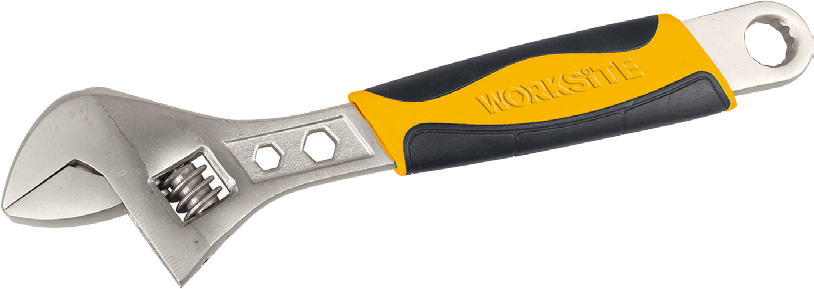 Worksite Adjustable Wrench 8 Inches(200MM), Made of Highly Durable Chrome Vanadium Steel,  Heat Treated Steel for Added Durability Rust-Resistant Finish for Protection Against the Harshest Weather Elements -WT2510 Worksite Hand Tools