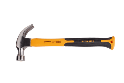 WORKSITE Claw Hammer 250 Grams Carbon Steel, Hardwood Handle, Curved Claw Head For Prying And Pulling Nails And More; Delivers Powerful Strikes, Ideal For Construction, Home Improvement, General Repair And More. WT3004