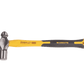 Worksite Ball Pein Hammer with Ergonomic fiberglass handle, 1LB, Forged steel head for superior strength and durability. Unified fiberglass handle fixed with epoxy resin. Fiberglass core adds strength and help reduce vibrations. -WT3025 Worksite Hand Tools