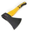 Worksite Axe 600G Strong fiberglass Rubberized Handle, Ideal for chopping wood logs, Drop-forged carbon steel head.  Textured rubberized grip - WT3042