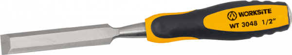 Worksite Flat Plate Chisell 3/4 inches (19MM) Heavy Duty Flat Chisel for Wood working, Carving. Chisel blade is made of CrV steel. Anti-slip two-component ergonomic handle WT3050 Worksite Hand Tools