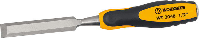 Worksite Flat Plate Chisel 1 inch (25MM) Heavy Duty Flat Chisel for Wood working, Carving projects, lathes.  Chisels are polished for a fine finish,  Proportionately wooden handles offer plenty of stability and control - WT3051 Worksite Hand Tools