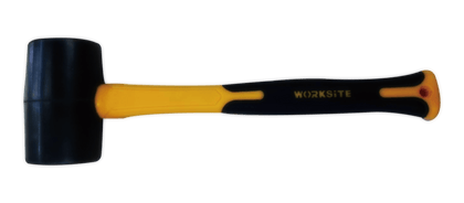 Worksite Rubber Mallet Hammer 16oz with Steel Handle, Rubber Head Mallet made of high quality oil resistant rubber, good elasticity. . WT3098