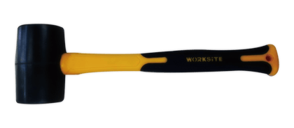 Worksite Rubber Mallet Hammer 8oz with Steel Handle, Rubber Head Mallet made of high quality oil resistant rubber, good elasticity. No damage to the surface when struck, Non Marking Hammer - WT3097