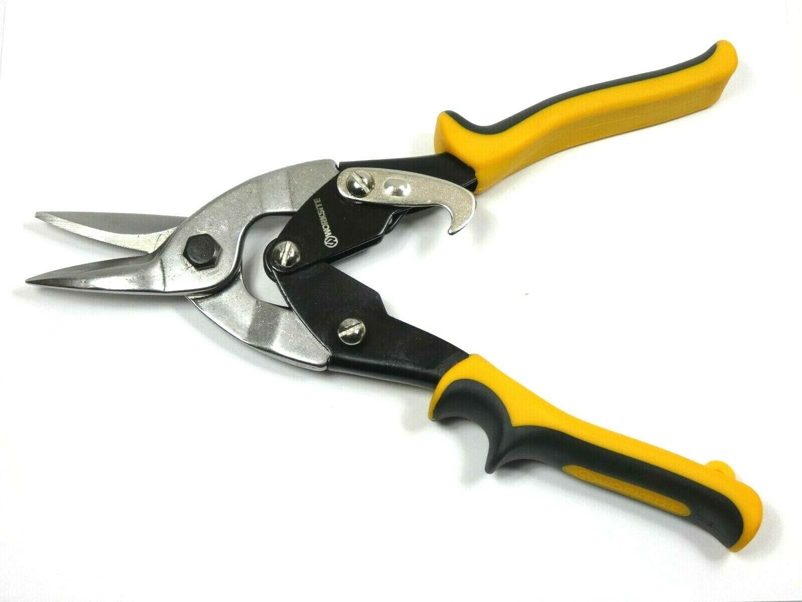 Worksite Long Straight Aviation Snip, This Multipurpose Snip Tool cuts up to 24-gauge cold-roll steel and 26-gauge stainless-steel. Great for cutting sheet metal, vinyl, plastic, rubber and many other applications. WT6055 / WT6032