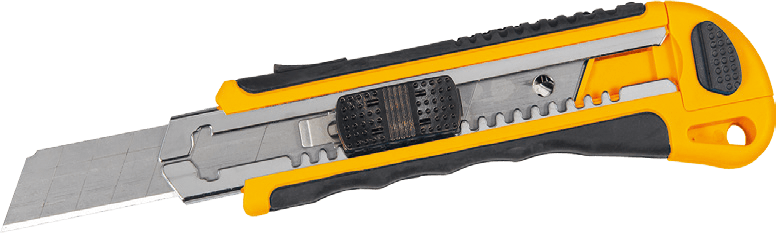Worksite Utility Knife Box Cutters,18mm Highly Durable and Efficient Utility Knife 18mm Stainless Steel Auto Replacement Blade. Strong Plastic Cover is Comfortable to Hold. Made with the Highest Quality Material and Craftsmanship. - WT6068 Worksite Hand Tools