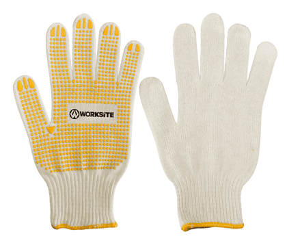 Worksite String Knit Safety Work Gloves 10(XL), Comfortable with anatomical shaped fit, allowing excellent freedom of movement and reduction of hand fatigue. Fully knitted ribbing protection, - WT9500B