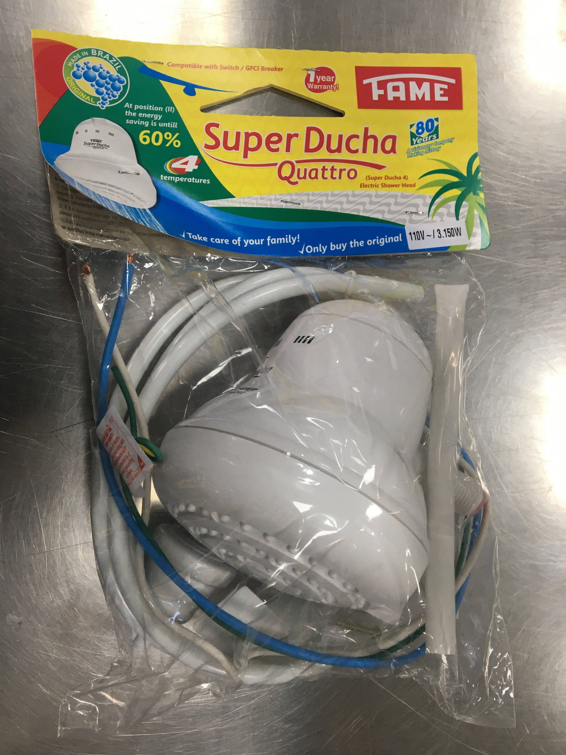 Fame Super Ducha Quattro 4T Instant Shower Head Water Heater is an economical option for those who do not fancy bathing in cold water but don’t want to break the bank. So go for something economical & affordable that can heat water instantly - PAC 069062 Mega