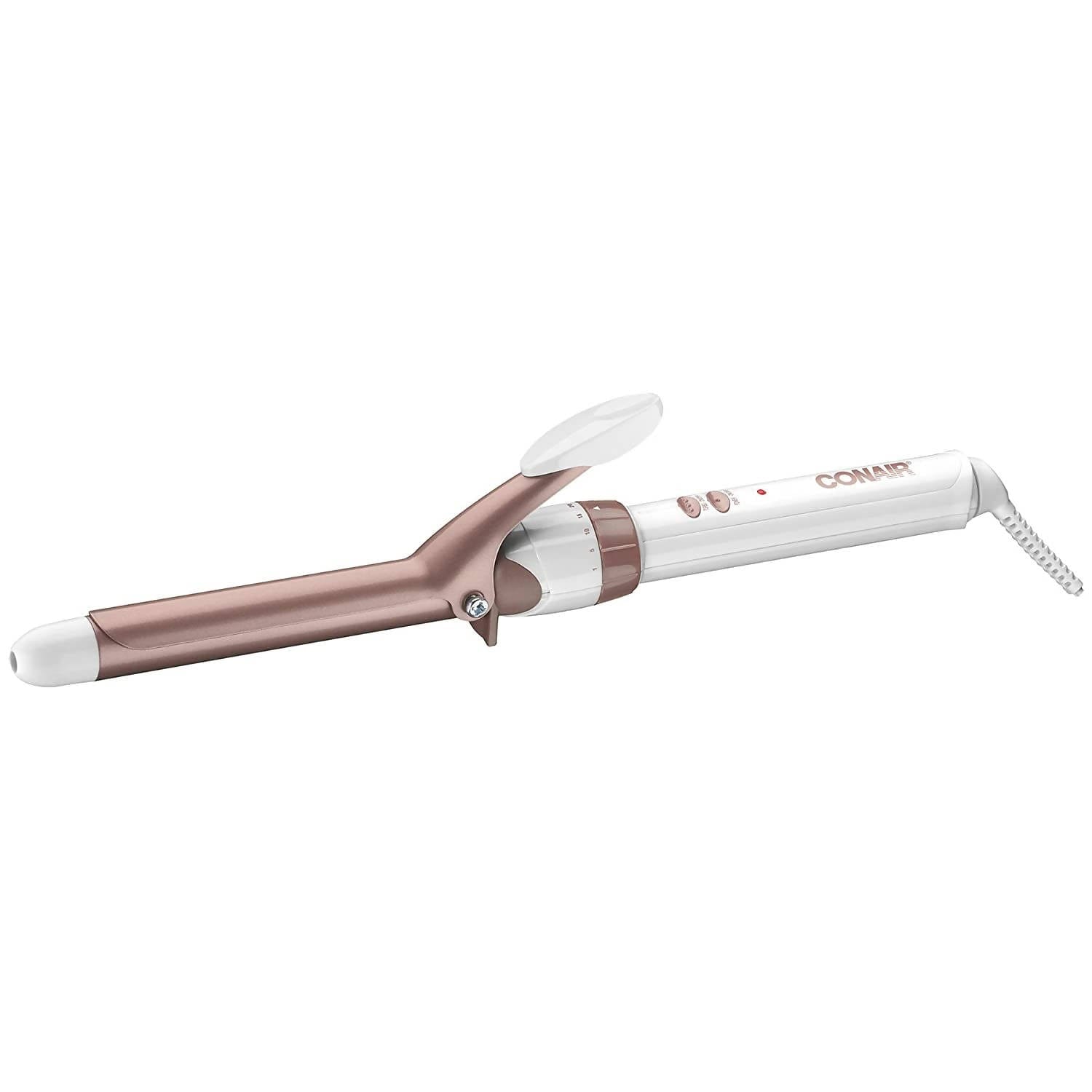 Conair Double Ceramic 3/4 inch Curling Iron (White/Rose Gold) has a higher ceramic content to deliver even heat, fast styling and long-lasting curls - C-CD700GN Pie's Variety Store