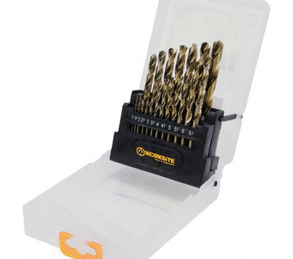 Worksite Screwdriver Bit 13 pieces Drill Bit Set,  Size - 1.5, 2, 2.5, 3, 3.5, 4, 4.5, 5, 5.5, 6.0,6.5, 3.2, 4.8mm. Perfect for plastic, wood, and metal- XCB13