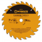 Worksite TCT Carbide Tipped Circular Saw Blade 7 1/4 inch (185mm) 40 Teeth 5/8 Inch Arbor. General Purpose for Wood, Laminate, Veneered Plywood & Hardwoods for Contractors and DIY- 4 Laser cut expansion slots vents trap noise and vibration-XSB714 Worksite Hand Tools