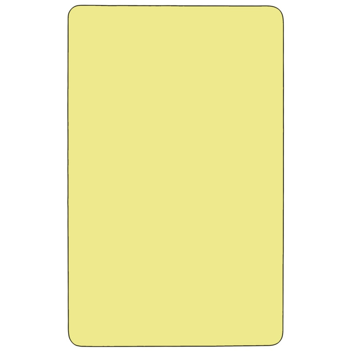 Rectangular Yellow Thermal Laminate Activity Table - Standard Height Adjustable Legs 24 Inch W x 48 Inch  Ideal for Computer labs to project meetings to laying out fabric in your sewing room. -XU-A2448-REC-YEL-T-A-GG Fl Furniture