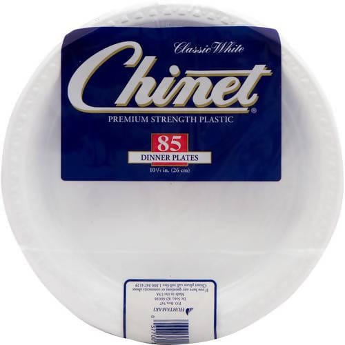 Chinet 10.25" Plastic Plate 85 ct -508080 dayana sifontes
