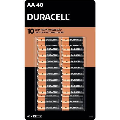 Duracell AA Alkaline Batteries (40 Units) - Duracell alkaline batteries are designed and developed for long lasting performance - 19127